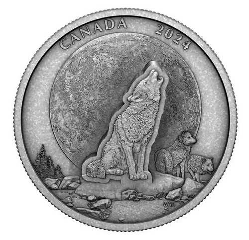 2024年 - ハウリングウルフ 30ドル 2オンス 純銀貨