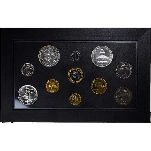 [#340124] フランス、セット1 c. - 100 frs.、1990年、MDP、s?rie FDC、MS(65-70)