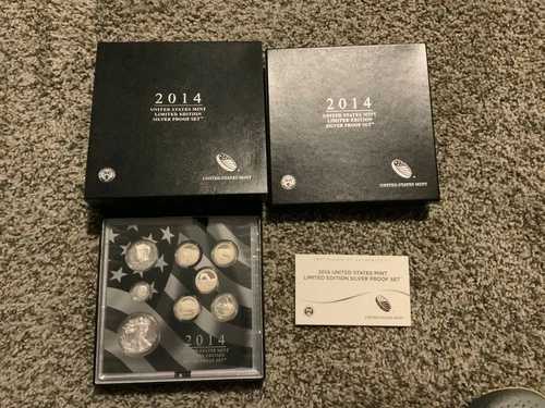 2014年 米国造幣局限定版シルバープルーフセット COA & BOX