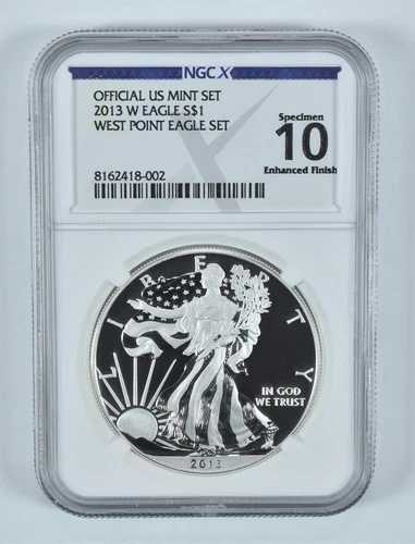 2013-W アメリカンシルバーイーグル WPセット 標本10 エンハンスドフィニッシュ NGC X NGCX