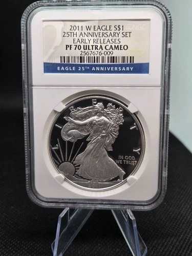 2011-W シルバーイーグル プルーフ NGC PF70 ウルトラカメオ | 早期リリース25周年記念