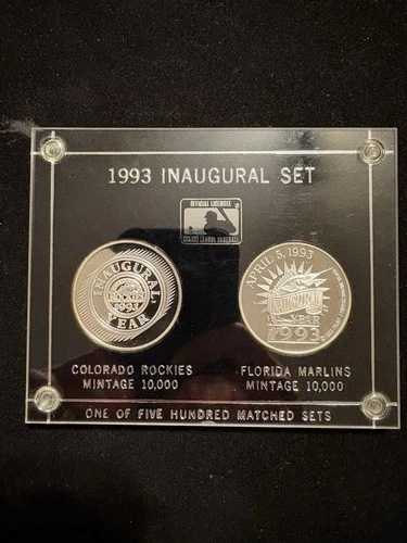 1993 MLB 就任セット ロッキーズ&マーリンズ 1/500 マッチドセット 0.999 FS コイン #1086