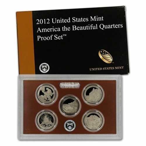 2012年 S プルーフ パークス クォーターセット ATB オリジナルボックス & COA 5枚入り 割引価格