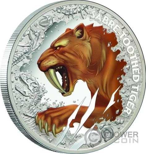サーベルタイガー 致命的危険 1オンス 銀貨 1ドル ニウエ 2026 77,440円