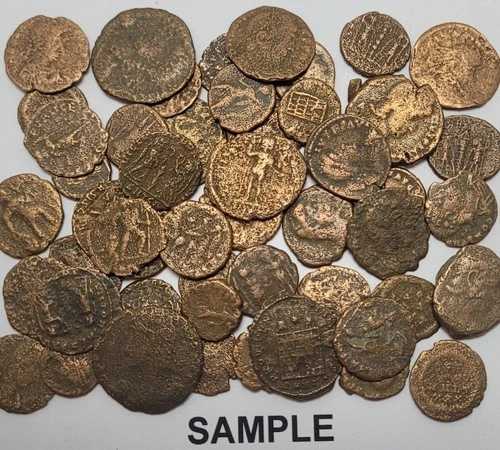 本物のローマ青銅貨50枚セット キリスト教時代 307-430 年コレクション
