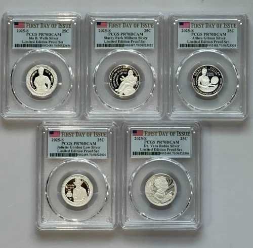 2025 S シルバー クォーター セット 25C PCGS PR70DCAM 発行初日限定版。