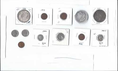 アメリカロット100年以上前のコイン! 3シルバードル-セット #5-