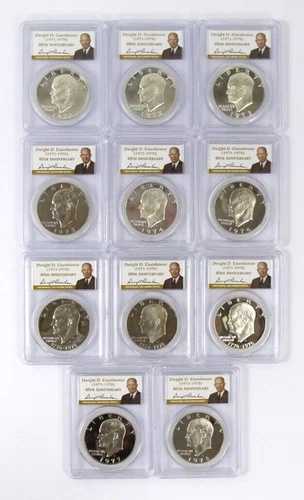 1971 - 1978 アイゼンハワー IKE ドル プルーフセット PCGS PR69DCAM 11 枚セット シルバー付き 78,045円