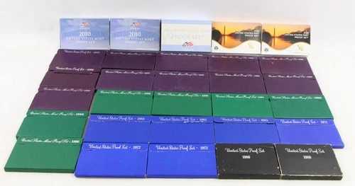 1972-2015年 米国造幣局 プルーフセット 箱・鑑定書付き 30セット