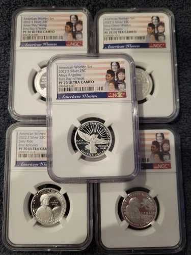 FDI 発行初日 5枚セット PF70 S NGC アメリカン・ウィメンズ シルバー クォーター