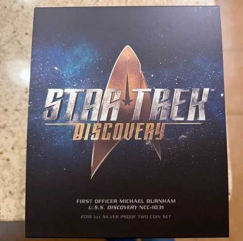 2018年 スタートレック ディスカバリー USS ディスカバリー マイケル・バーナム シルバー プルーフ コイン 2枚セット 78,045円