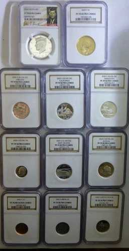 2005-S プルーフ 70 NGC シルバー ウルトラ カメオ コイン 11枚セット