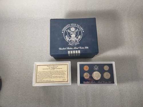 アメリカ合衆国造幣局コインセット25周年記念 1967-1991 - 真正証明書