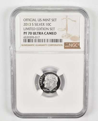 2013-S PF70 シルバー ルーズベルト ダイム アメリカ造幣局 限定版セット NGC