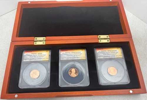 2019 W リンカーン 1セント 3枚組コイン コンプリートセット #548 of 1776 ANACS PR69/RP69/SP69