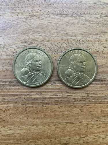 2枚セット 米貨 2000年 P&D 金貨 サカガウィア&イーグルデザイン