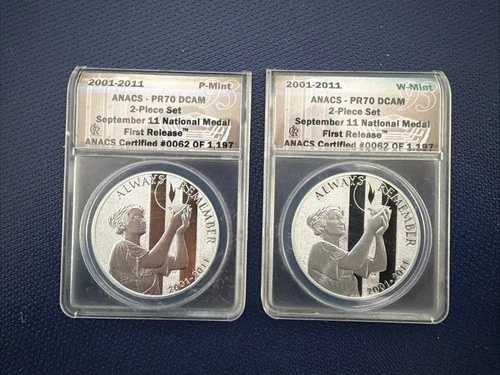 2001-2011年 9月11日 国家勲章 ファーストストライク ANACS-PR70 DCAM P-ミントセット 78,045円
