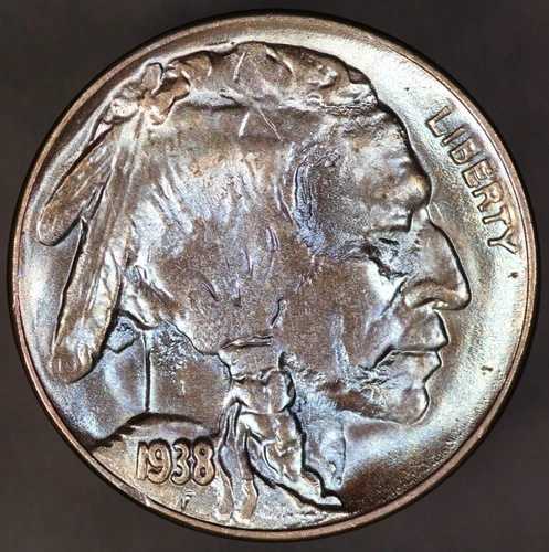 1938年製 D バッファローニッケル トーン加工済み オリジナルコレクションより新品 - トーン加工済み - ロット8429
