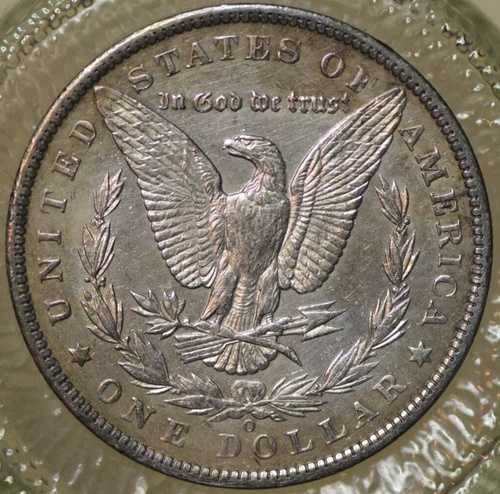 1889-O モルガン銀貨 AU++ ダークトーン