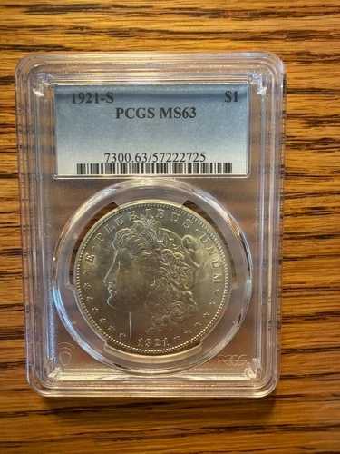 1921年 S モーガン シルバー ドル PCGS MS63