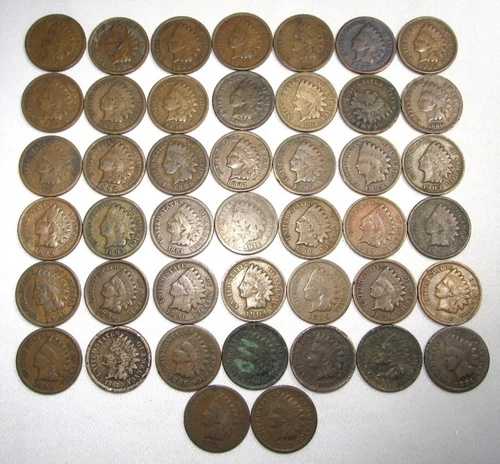 インディアン・セント・コレクション 40種類の異なる日付 1859-1909 AN464