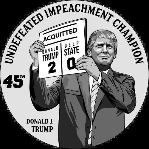 トランプ 1オンス .999 シルバーラウンドコイン 無敗の弾劾チャンピオン