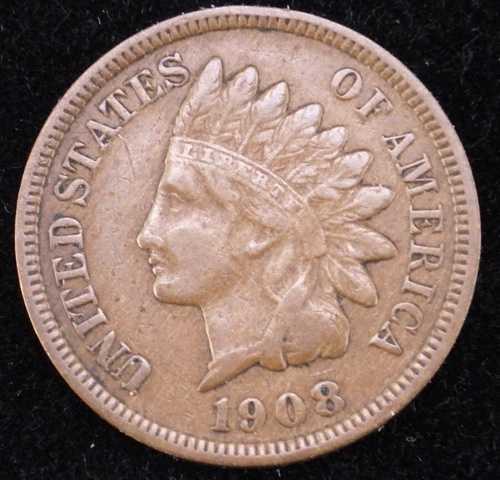 1908-Sインディアンヘッドセント、旧コレクションより の商品写真