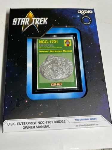 2025年 ニウエ USS エンタープライズ NCC-1701 ブリッジマニュアル 1オンス .999 シルバーコイン（COA付き）