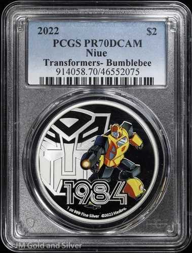 2022年 ニウエ 2ドル プルーフ 1オンス シルバー トランスフォーマー バンブルビー PCGS PR 70 DCAM