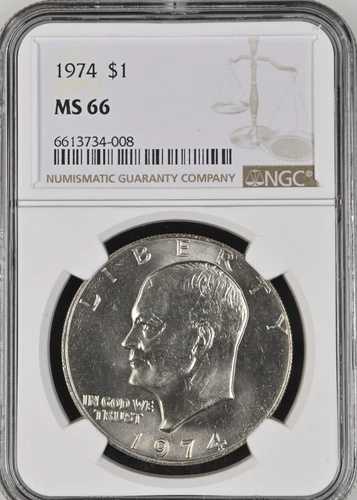 1974年 1ドル アイゼンハワードル NGC MS66 6613734-008