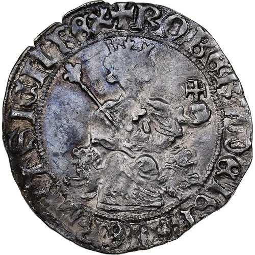[#654191] ナポリ王国、Robert d'Anjou、Gigliato、1309-1343、ナポリ、シル、v 57,420円