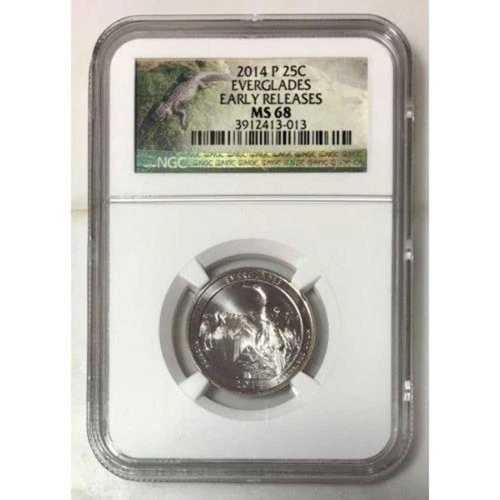 2014年 エバーグレイズ ATB クォーター NGC MS68 ***Rev Tye's Coin Stache*** #3013118