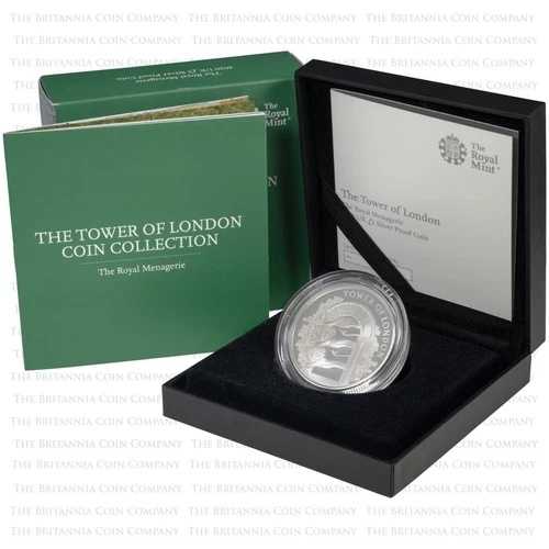 2020年 ロンドン塔 ロイヤル・メナジェリー 5ポンド銀貨 プルーフコイン UK20MNSP 46,200円
