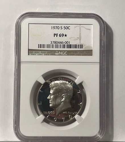 1970年 S シルバー ケネディ ハーフダラー 50セント NGC PF69* ? スター レア プルーフ ?