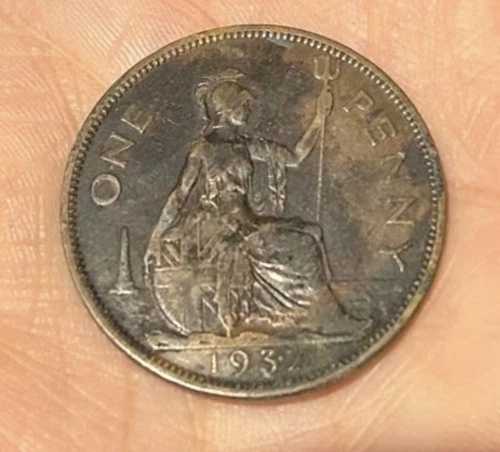 1937年 イギリス ジョージ6世 1ペニー硬貨