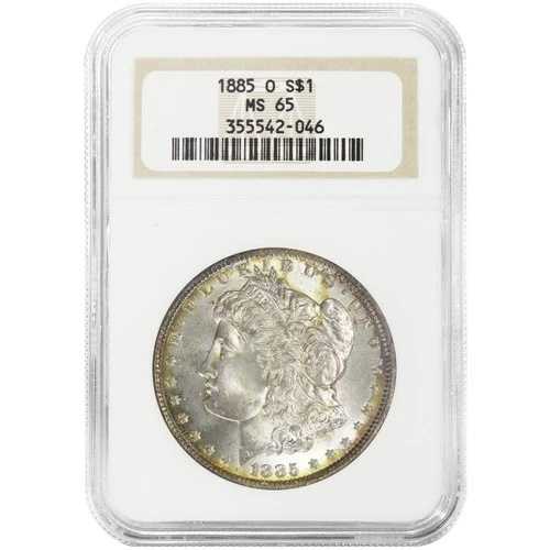 1885-O モルガン・ダラー NGC MS65