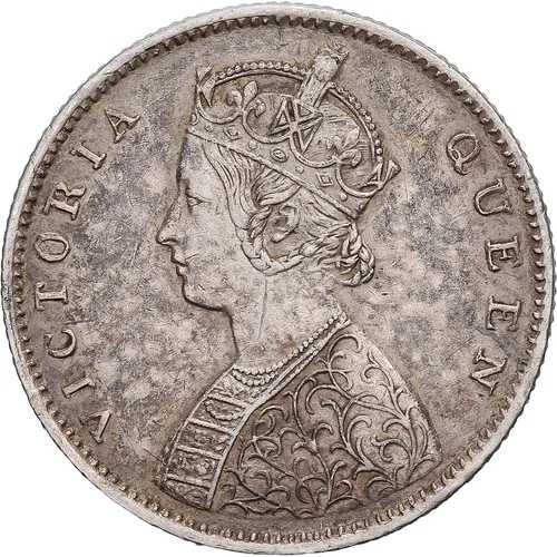 [#1509555] イギリス領インド、ビクトリア、1/2ルピー、1862年、銀貨、AU