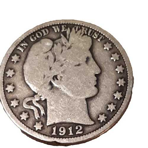 1/2 ハーフ ドル バーバー 90% シルバー 米国コイン 1912 P フィラデルフィア造幣局 50C KM#116