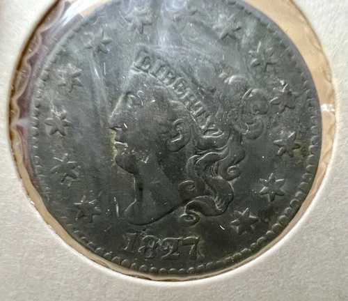 アンティーク米国銅貨大セント収集用コイン 1816年、1820年、1827年、1853年 4枚セット