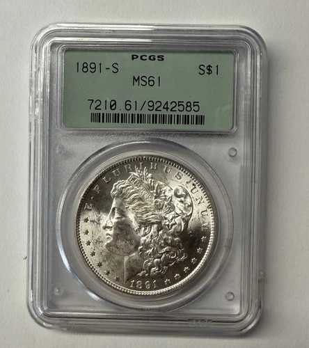 1891-S モーガン銀貨 PCGS MS61 オールドグリーンホルダー OGH｜WORLD RESOURCE【QUEEN店】