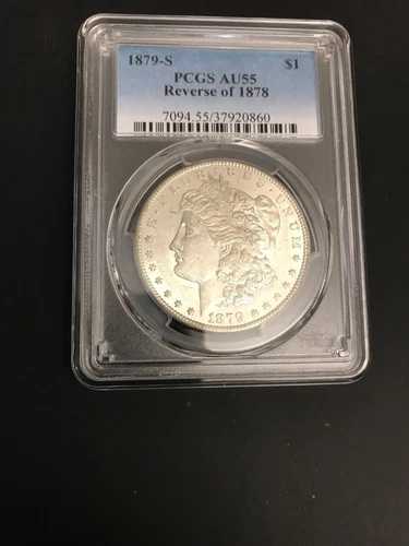 1879 S rev 78 モルガン・ダラー PCGS AU 55