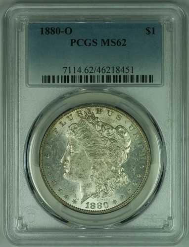 1880-O モルガン銀貨 PCGS MS-62 (25)