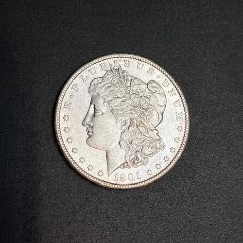 1901-S モーガン銀貨 - AU - 未洗浄 - 非常に光沢あり - 美品