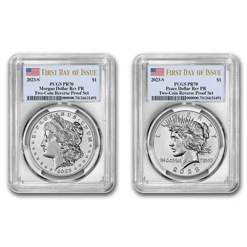 2023-S モルガン＆ピース リバース プルーフ セット PR-70 PCGS (FDI)