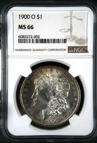 1900 O モルガン銀貨 NGC MS-66
