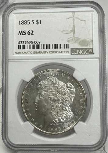 1885-S モルガン銀貨 1ドル サンフランシスコ NGC MS62