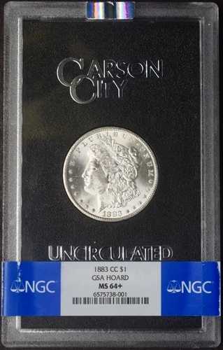 1883-CC モルガン銀貨 - NGC MS64+ GSA ホード - ?COINGIANTS?