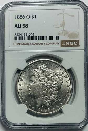 1886年 O モルガン・ダラー - NGC AU 58 - 非常に美しいコイン