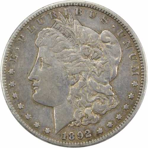 1892-CC モルガン シルバー ダラー チョイス VF 未認定 #526