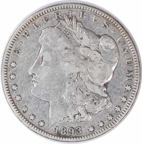 1893年 モルガン銀貨 チョイス VF 未認定 #246